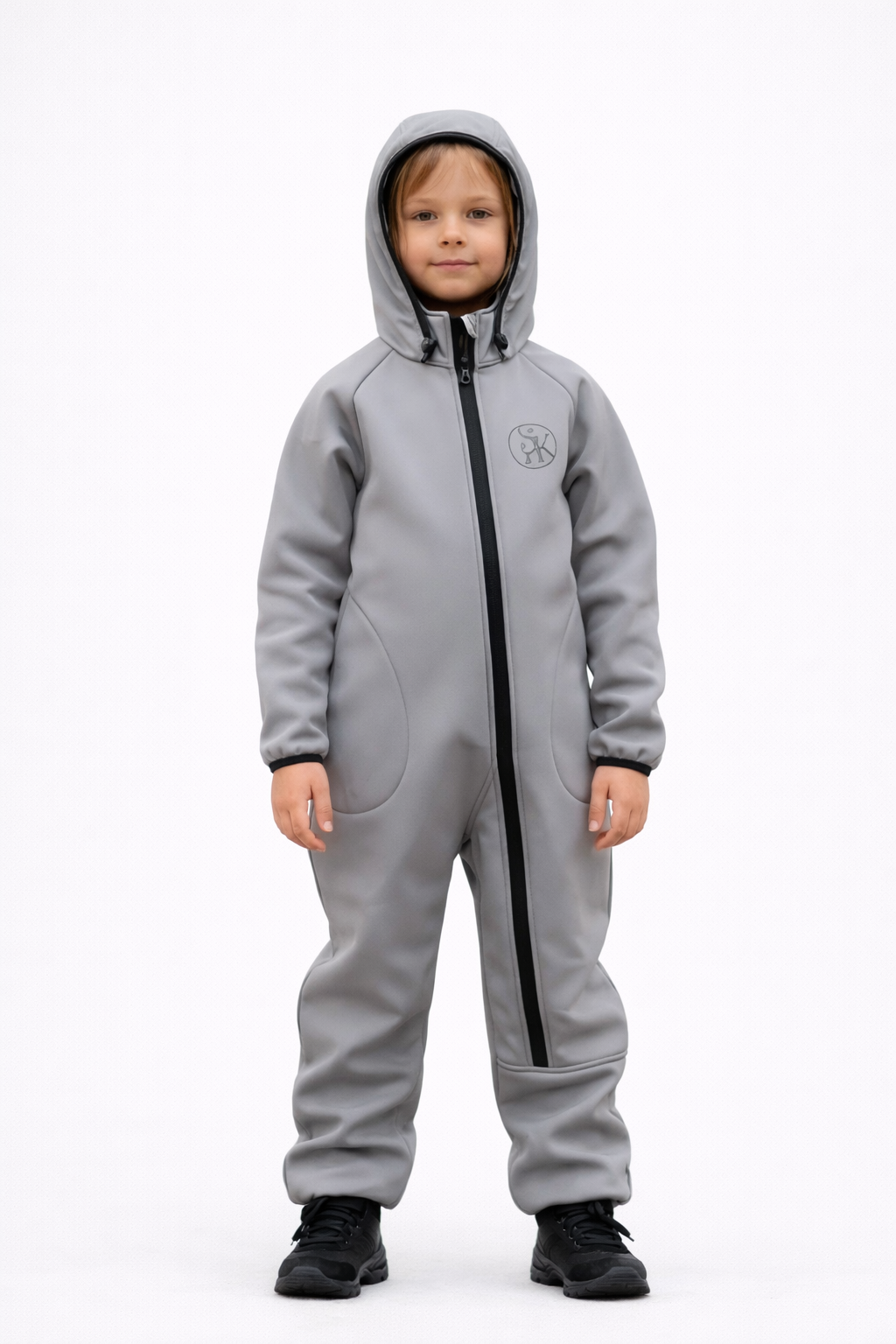 Комбинезон Супер Пупс Комб/сф/окант/серый - фото 1