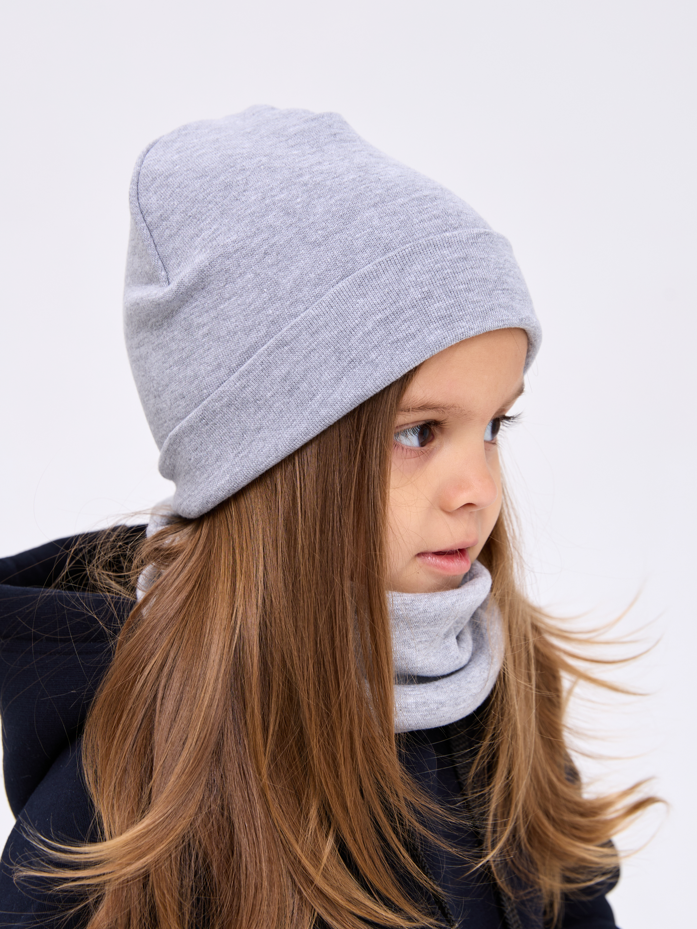 Шапка и снуд Лапушка 0256р сер. меланж - фото 6