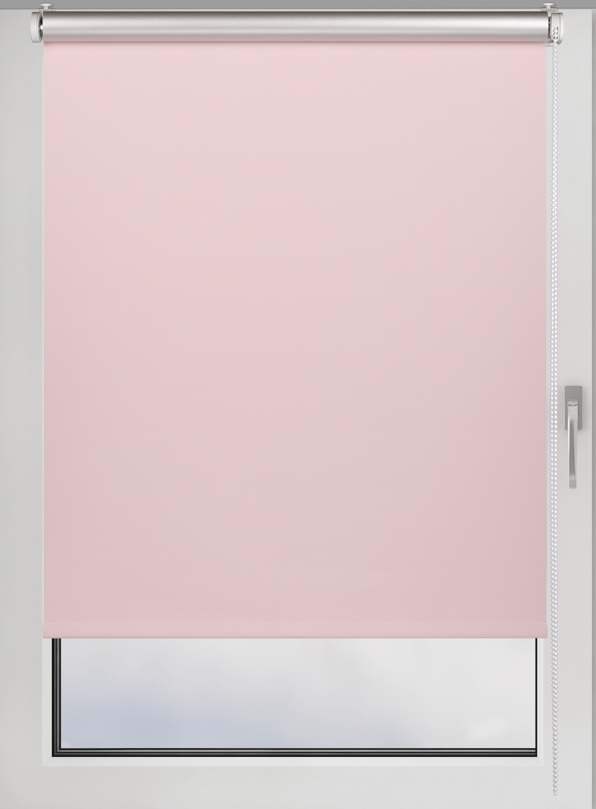 Рулонная штора 40x160см PRAKTO Блэкаут Silver/розовый - фото 1