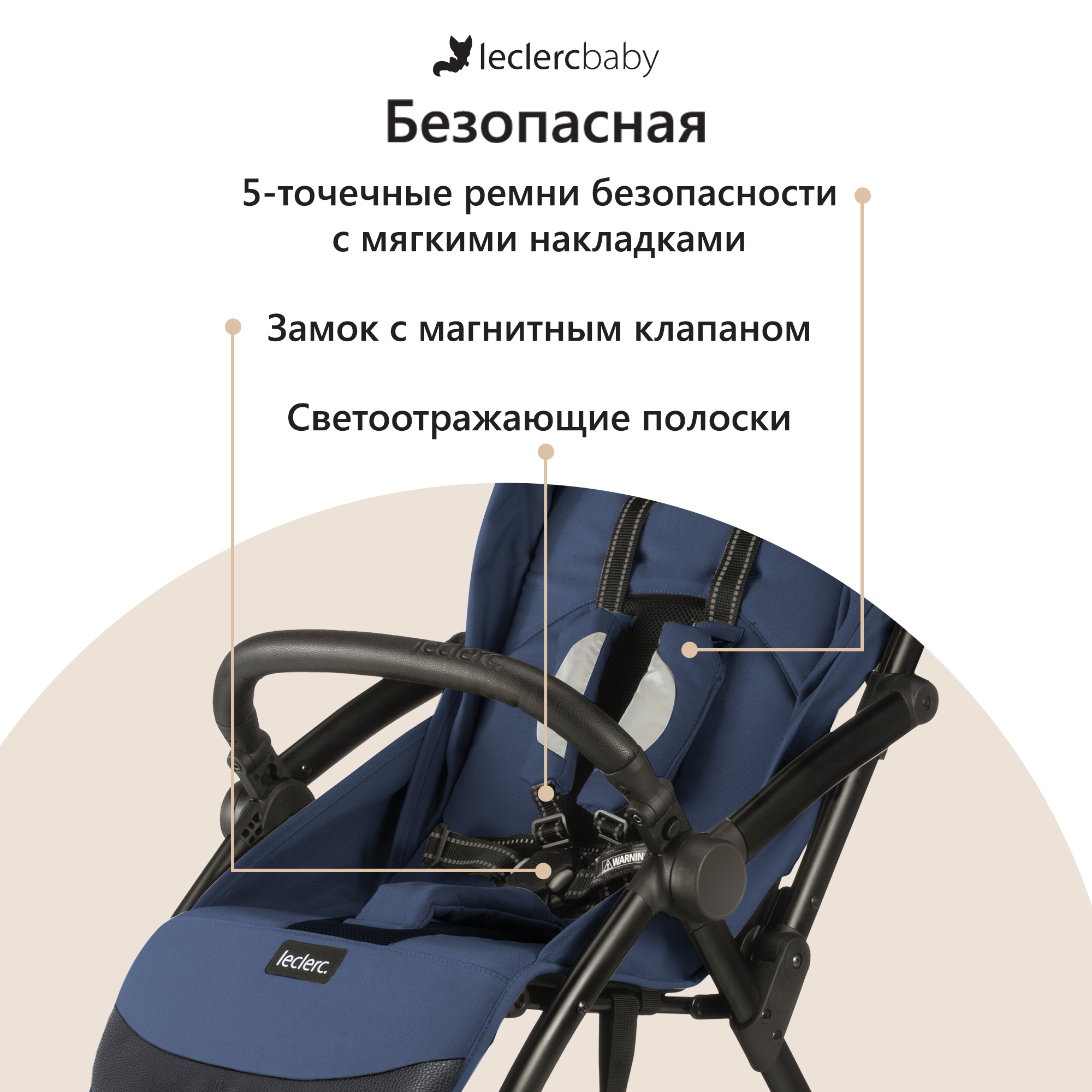 Коляска прогулочная Leclerc Magic fold plus - фото 7