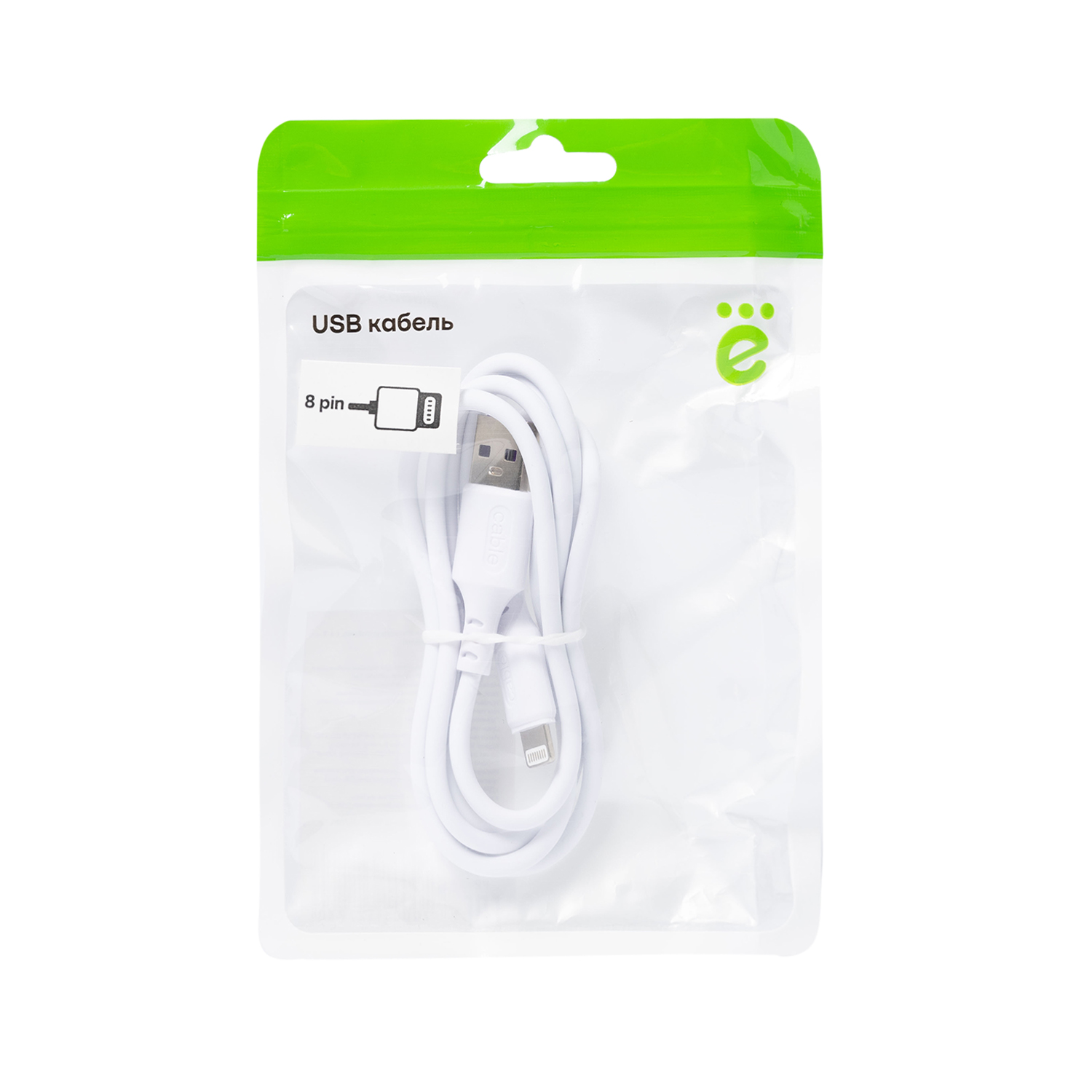 USB кабель ё 8 pin 1м Белый - фото 3