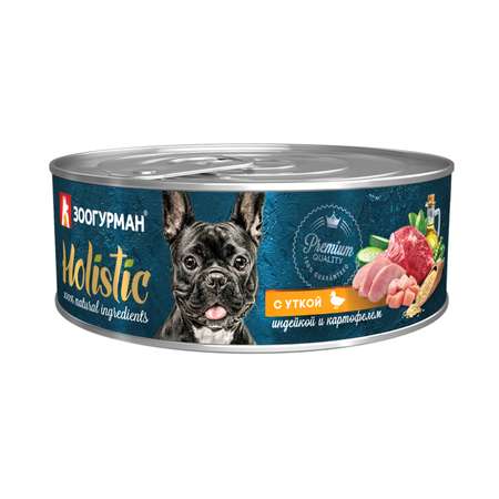 Корм для собак Зоогурман 100г Holistic с уткой индейкой и картофелем консервированный