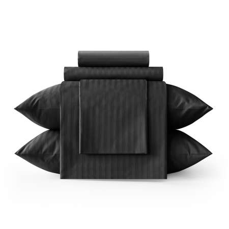 Простыня Verossa Black 180х215 см страйп-сатин