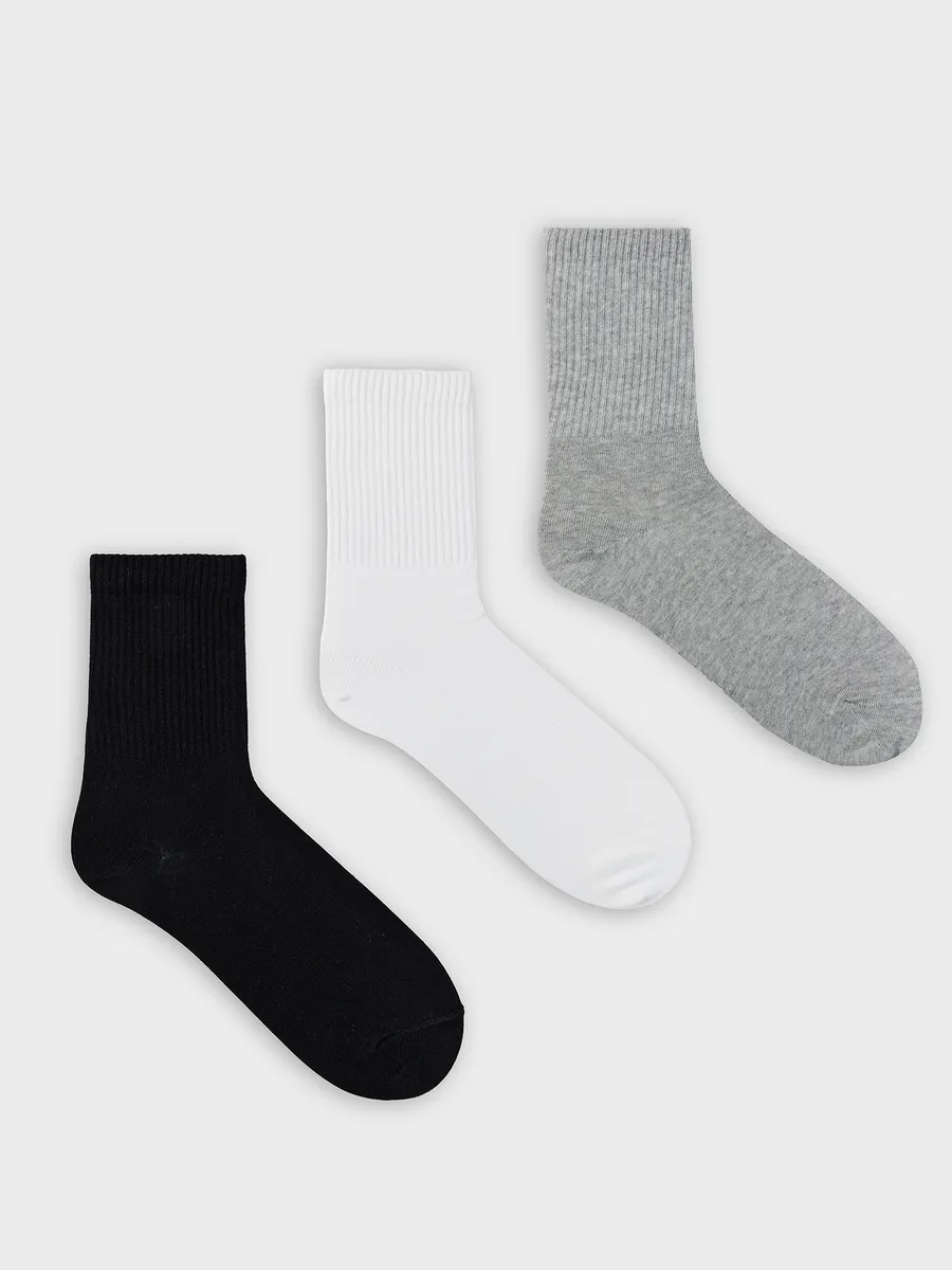 Носки 3 пары Mark Formelle (Марк Формэль) 217A-1334/белый /сер.меланж /черный/ - фото 12
