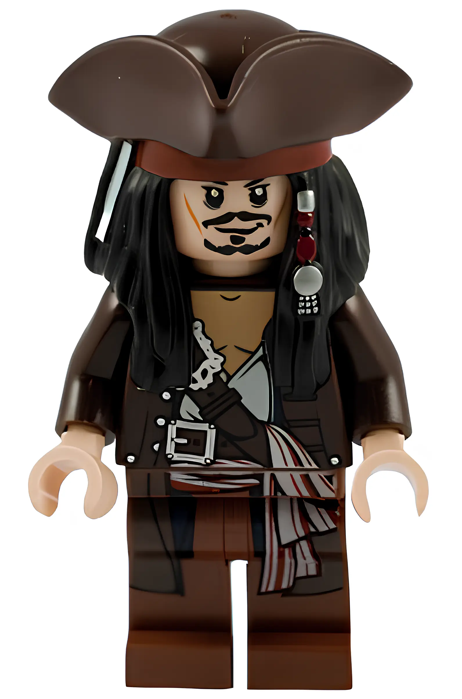 Изображение товара Фигурка LEGO Капитан Джек Воробей с треуголкой — коллекционная минифигурка Изображение товара Фигурка LEGO Капитан Джек Воробей с треуголкой — коллекционная минифигурка