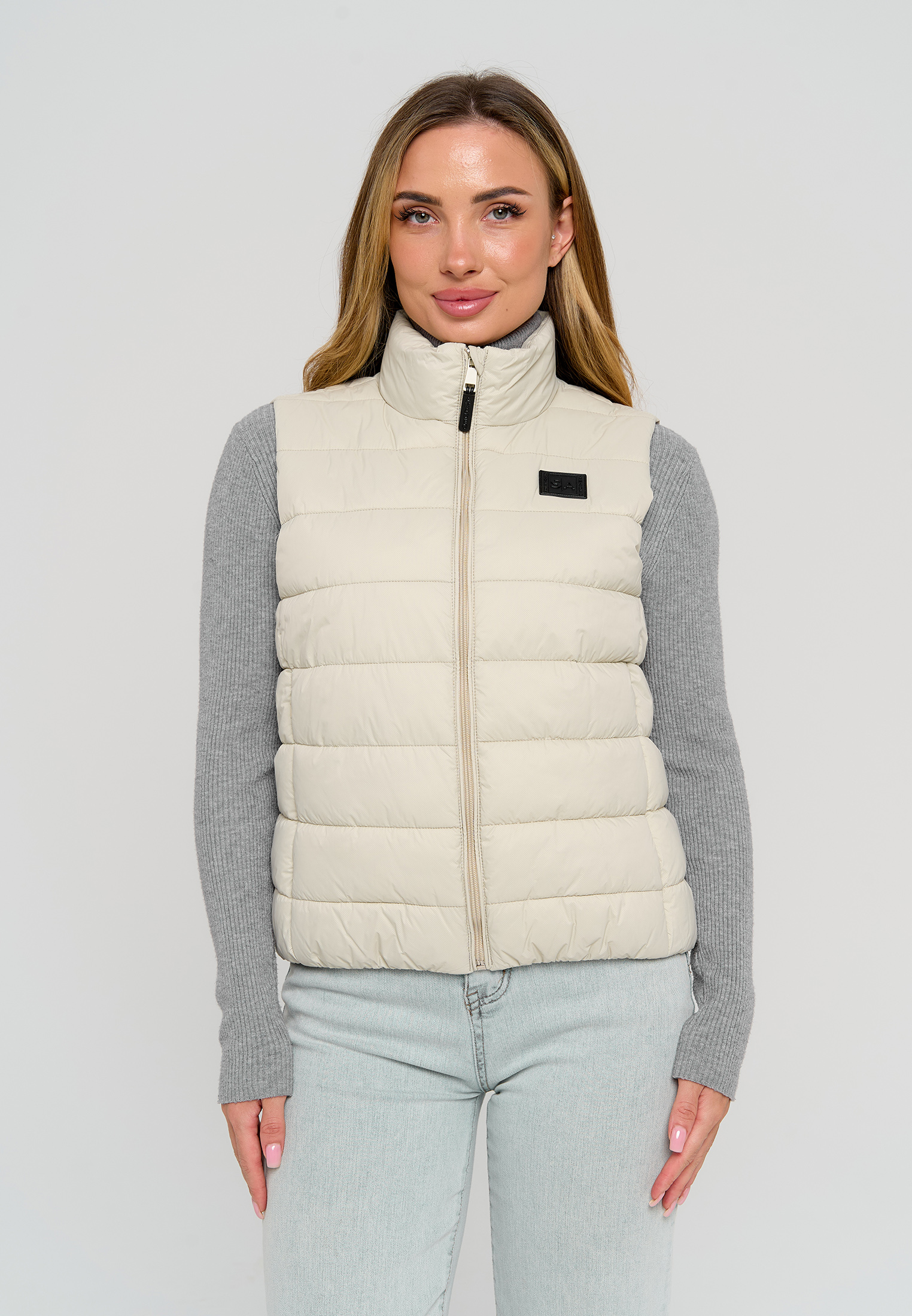 Жилет Stylish AMADEO AV-8508-бежевый - фото 1