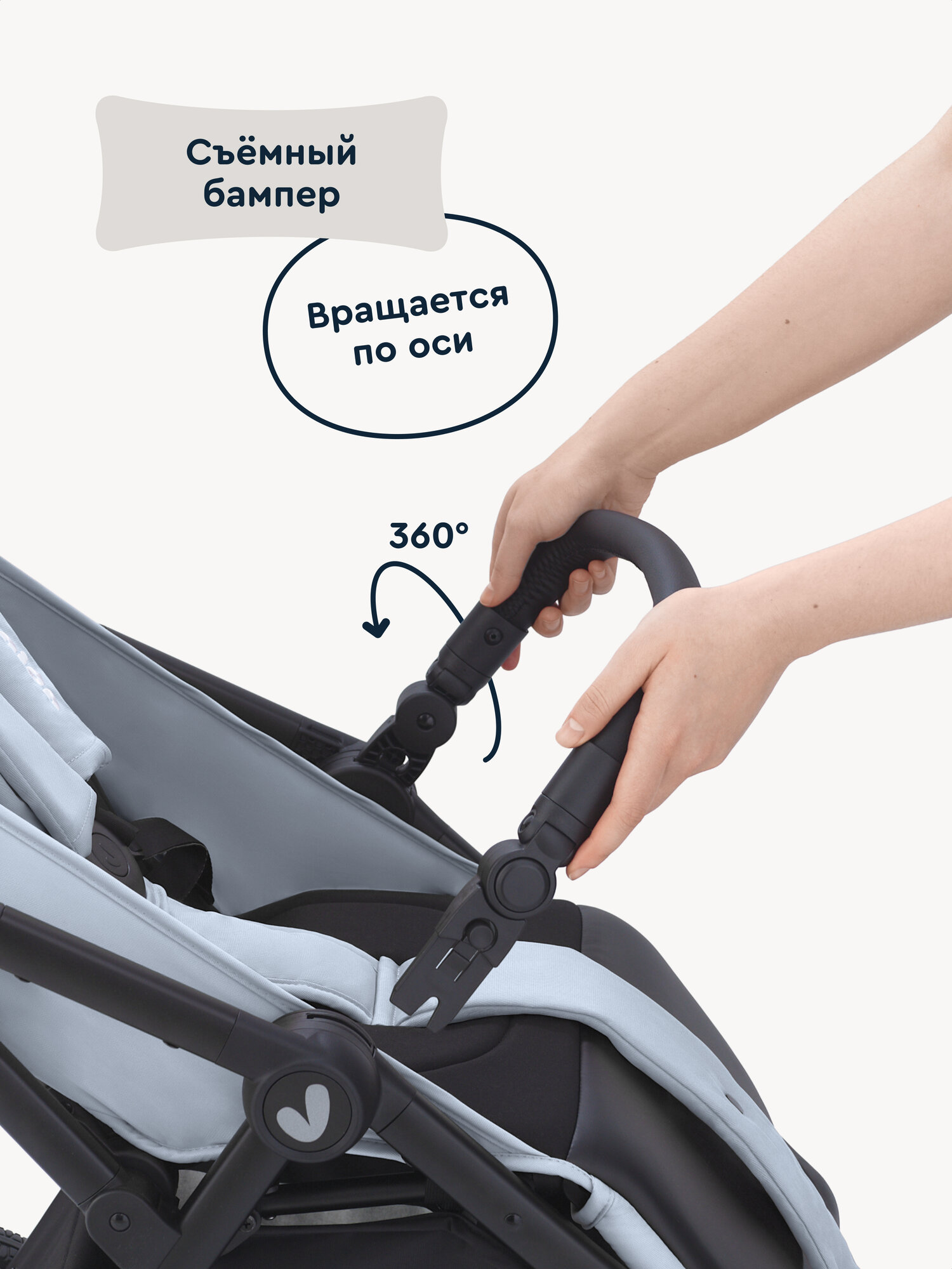 Коляска прогулочная Junion Flokky синий - фото 14