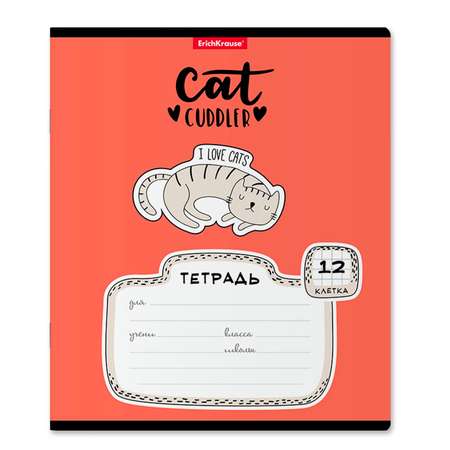 Тетрадь ErichKrause клетка 12 лист. в ассортименте