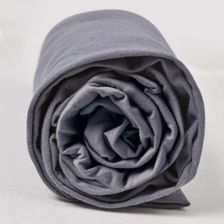 Простынь на резинке 160х80 Mrs.Stretch Mr.Jersy натяжная трикотажная цвет графит