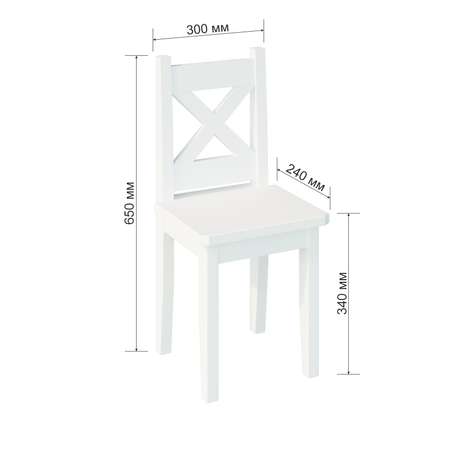 Стульчик детский WoodSteel белый