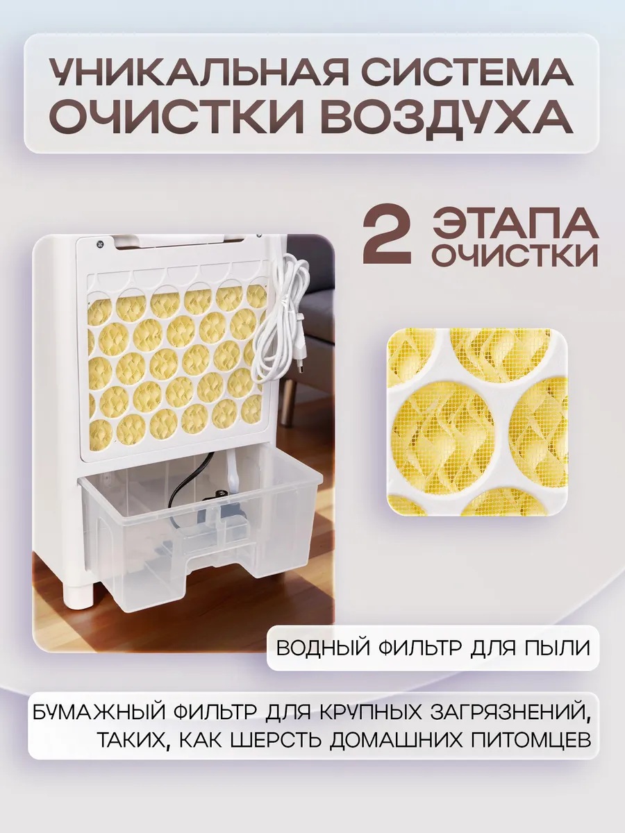 Кондиционер напольный 5000 Вт CASTLELADY 40 м2 пульт ДУ цифровой дисплей увлажнитель воздуха очиститель воздуха - фото 4