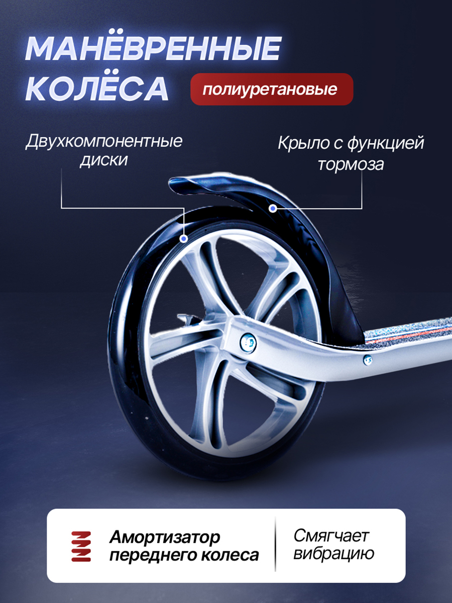 Самокат U-TURN двухколесный - фото 5