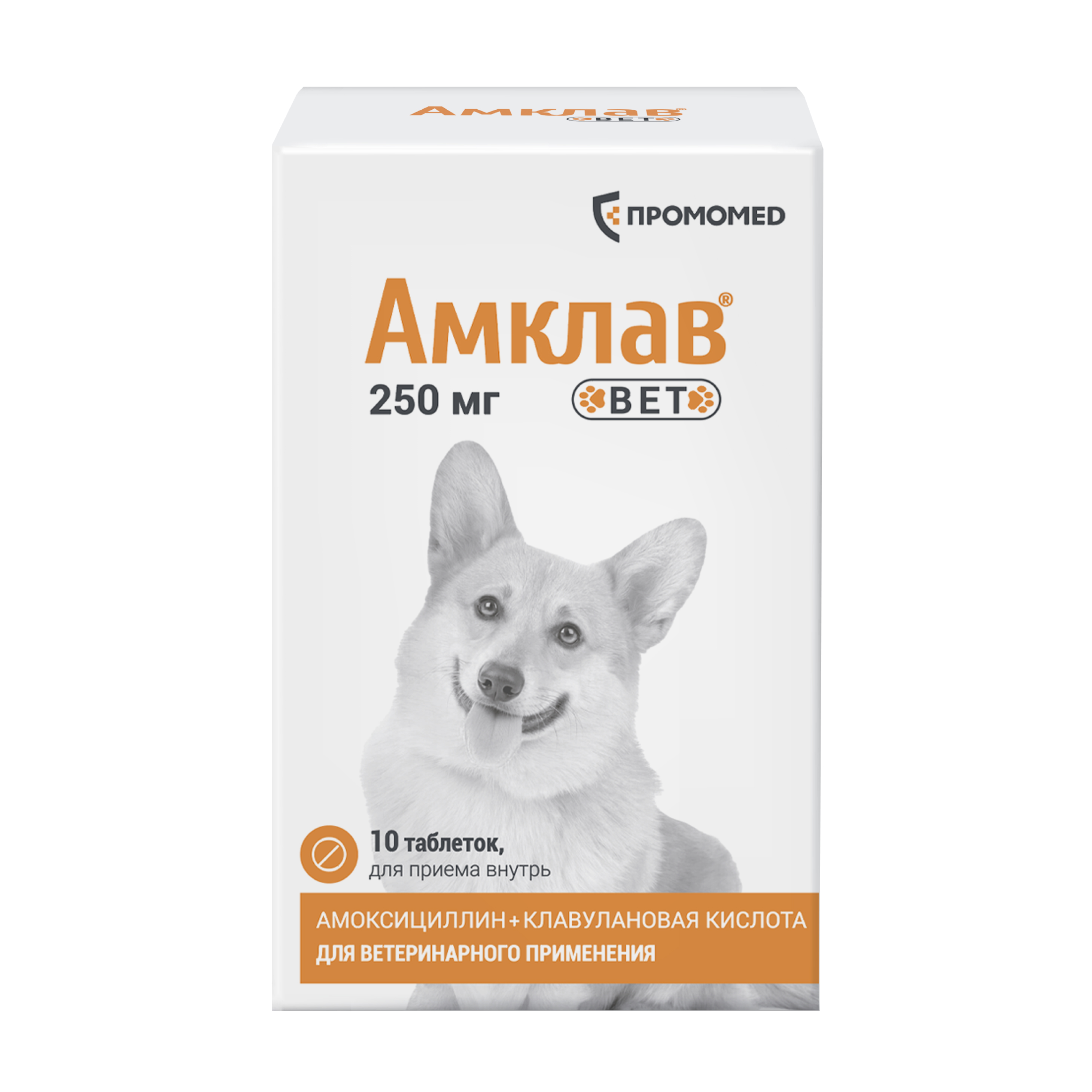 Таблетки Амклав вет для приема внутрь 250мг №10 - фото 1