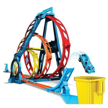 Трек Hot Wheels Тройная петля с пусковой установкой