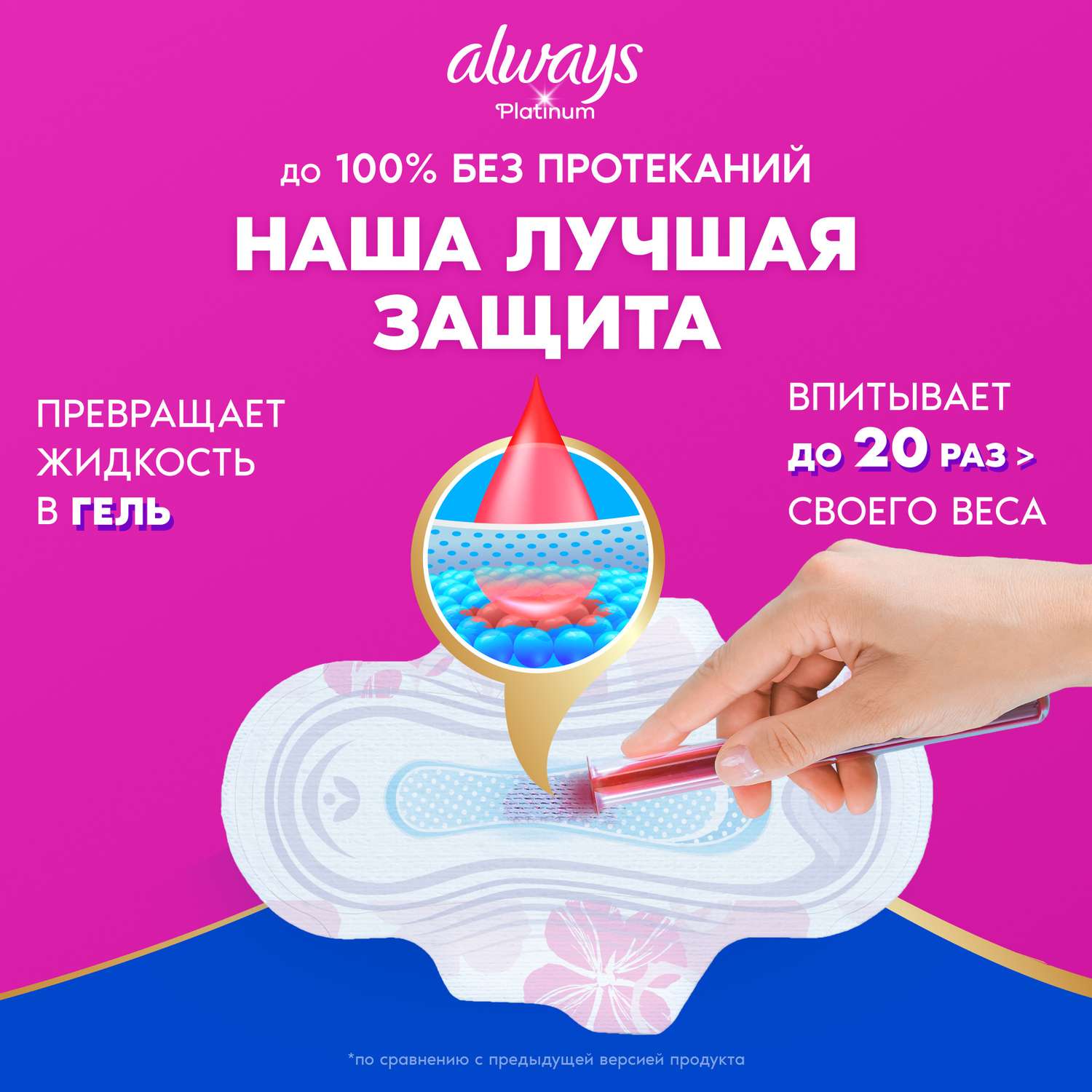 Прокладки гигиенические ALWAYS Platinum Супер Плюс 3 размер 14шт - фото 2