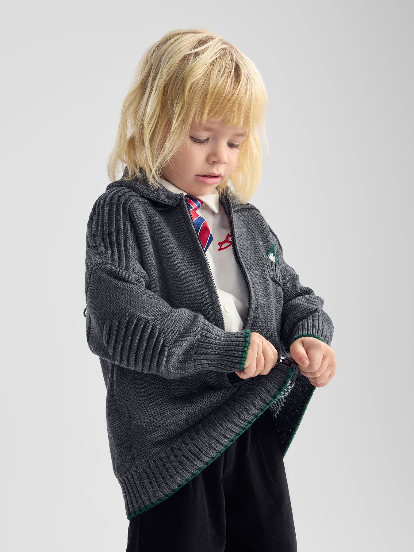 Кардиган Happy Baby 88635-1_dark-grey - фото 3