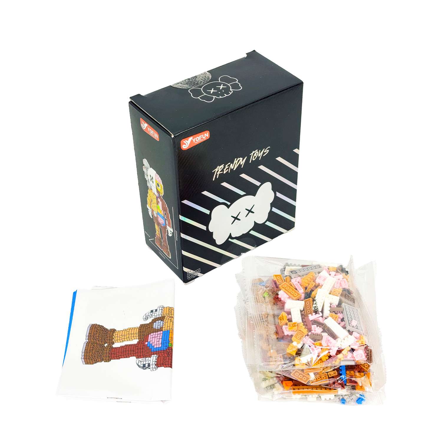 Конструктор Yiwu Yofun Trading Co Balody Kaws из мини-блоков - фото 3