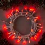Гирлянда Luazon Нить 5 м ip20 белая нить 50 led свечение красное 8 режимов 220 в