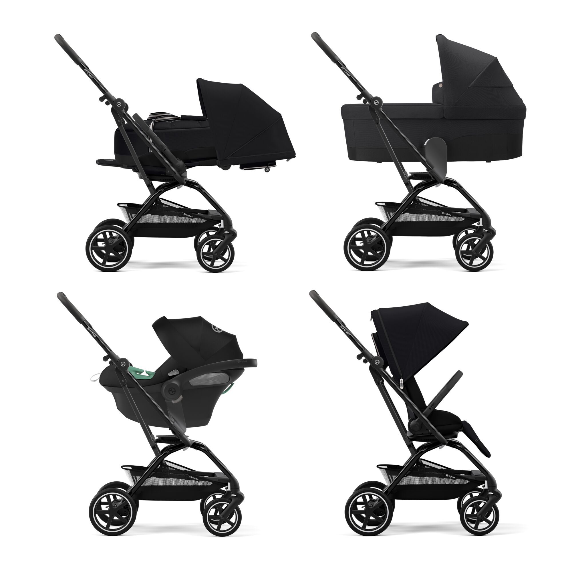 Коляска прогулочная Cybex Eezy S Twist Moon Black - фото 5