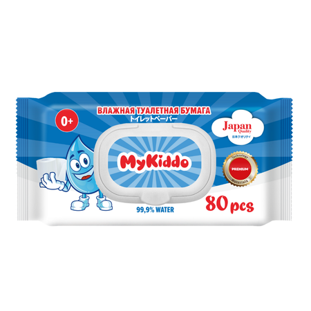 Влажная туалетная бумага MyKiddo 80 шт.