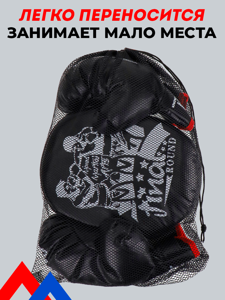 Набор для бокса Рыжий кот Спортсмен лапа 24 см перчатки черный - фото 6