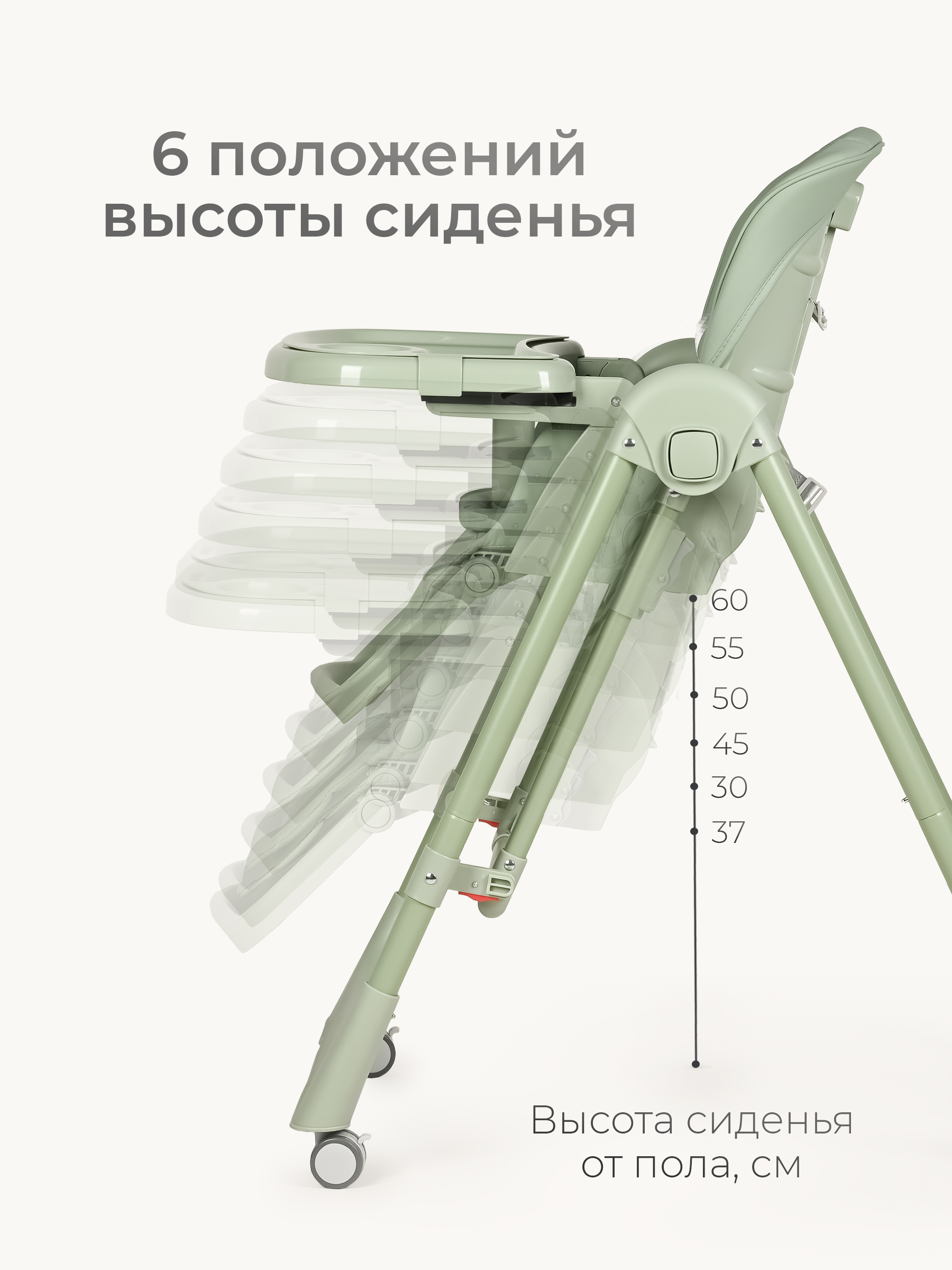 Стульчик для кормления Tomix Winky зеленый - фото 9