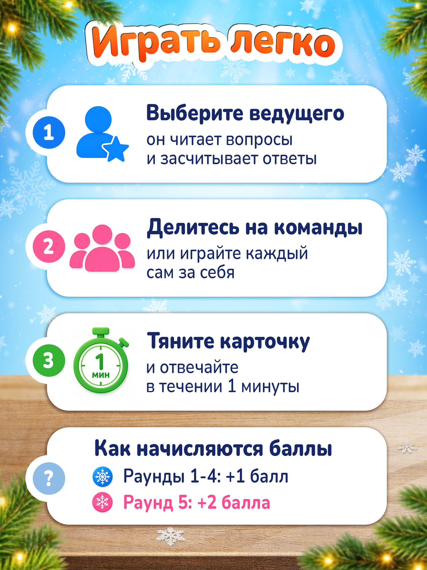 Настольная игра Дрофа-Медиа Новогодний квиз - фото 2