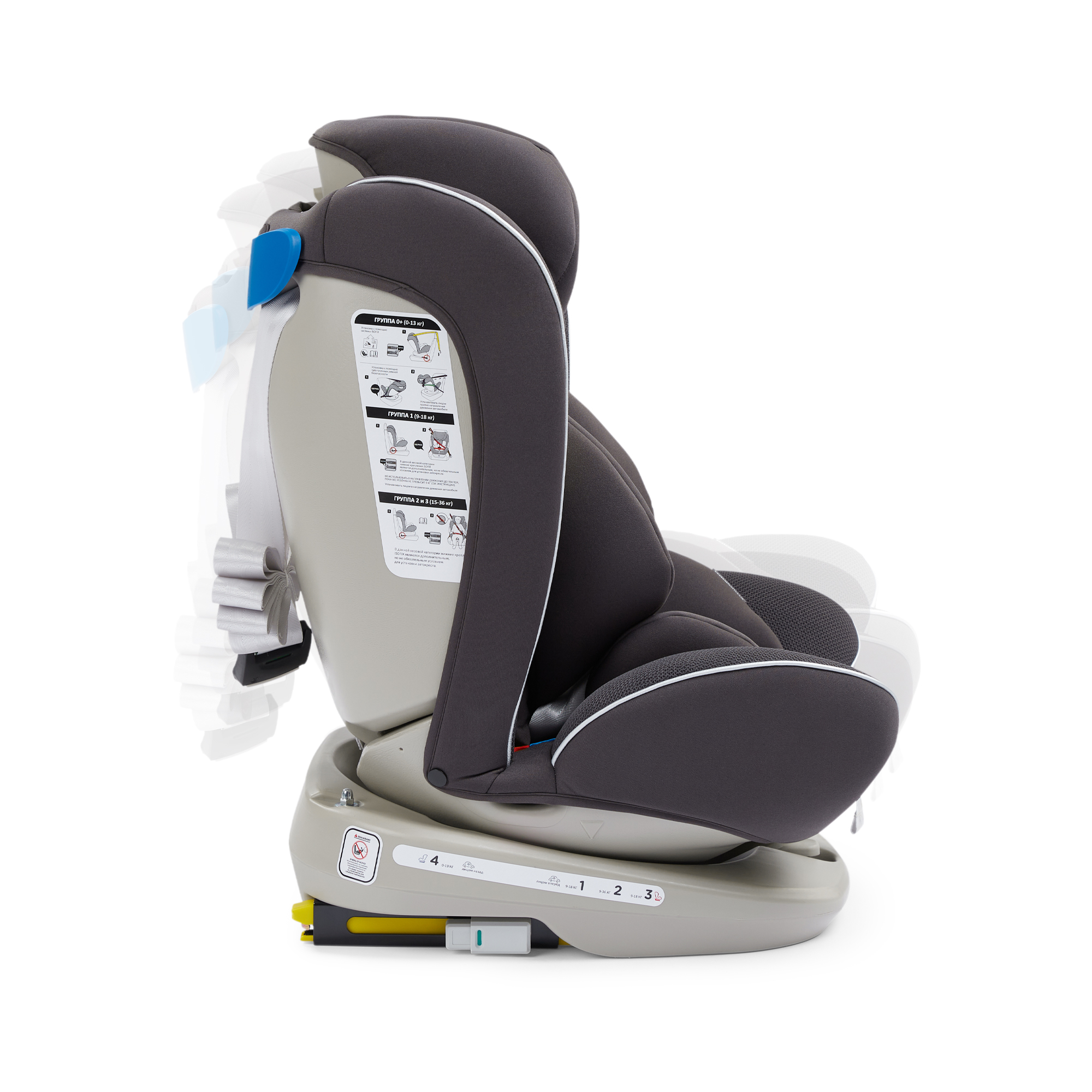 Автокресло Happy Baby Isofix 0+/1/2/3 (0-36 кг) - фото 3