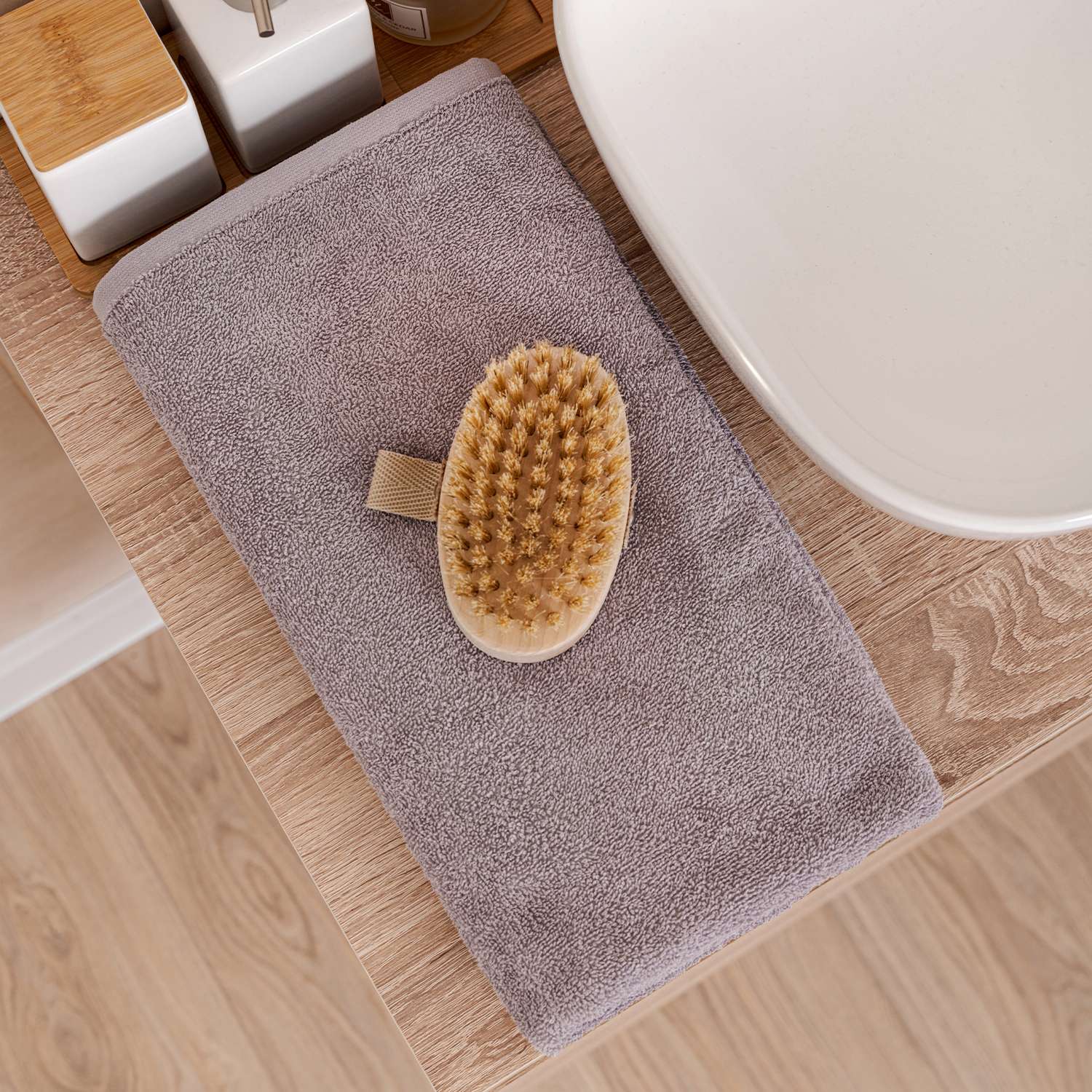 Полотенце Василиса серый 70 x 130 см - фото 4