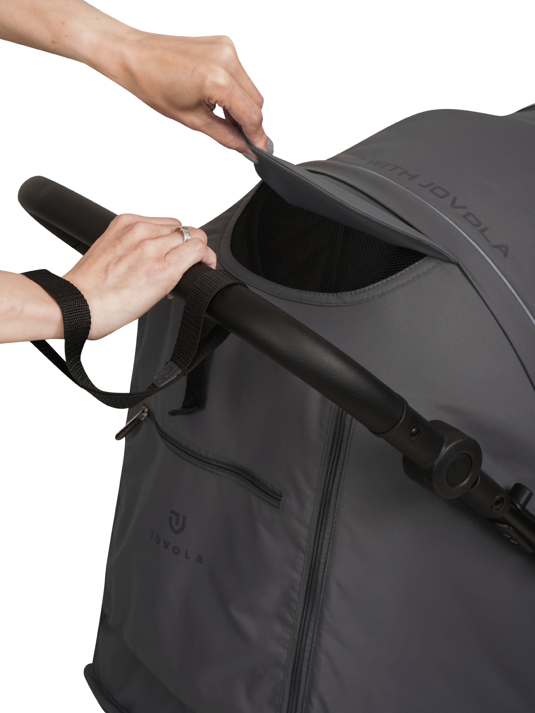 Коляска прогулочная JOVOLA Selena SL, всесезонная серый - фото 28