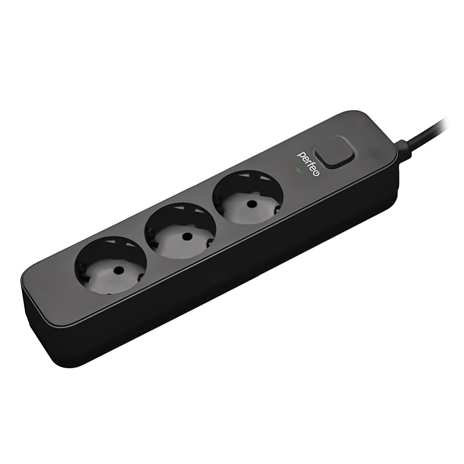 Сетевой фильтр Perfeo POWER STREAM. 2500W. 5.0м. 3 розетки. черный - фото 2