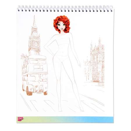 Блокнот дизайнера Style and Smile для рисования Английский вояж 23 х 27 см 59817_1