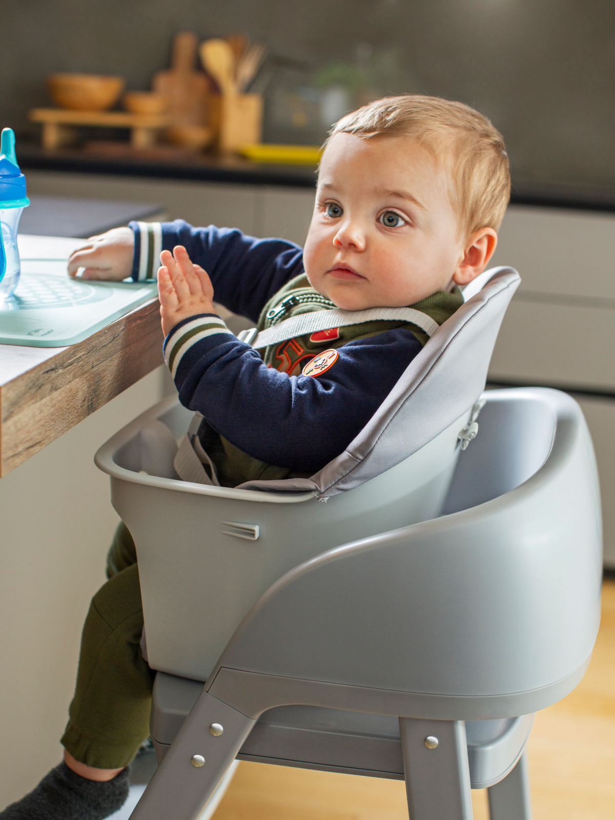Стульчик для кормления Chicco Crescendo Up 3-в-1 темно-серый серый - фото 4