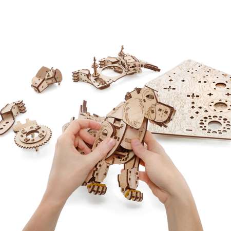 Конструктор Eco Wood Art Механический щенок Puppy деревянный
