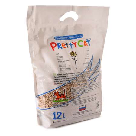 Наполнитель для котят PrettyCat Wood Granules древесный 12л