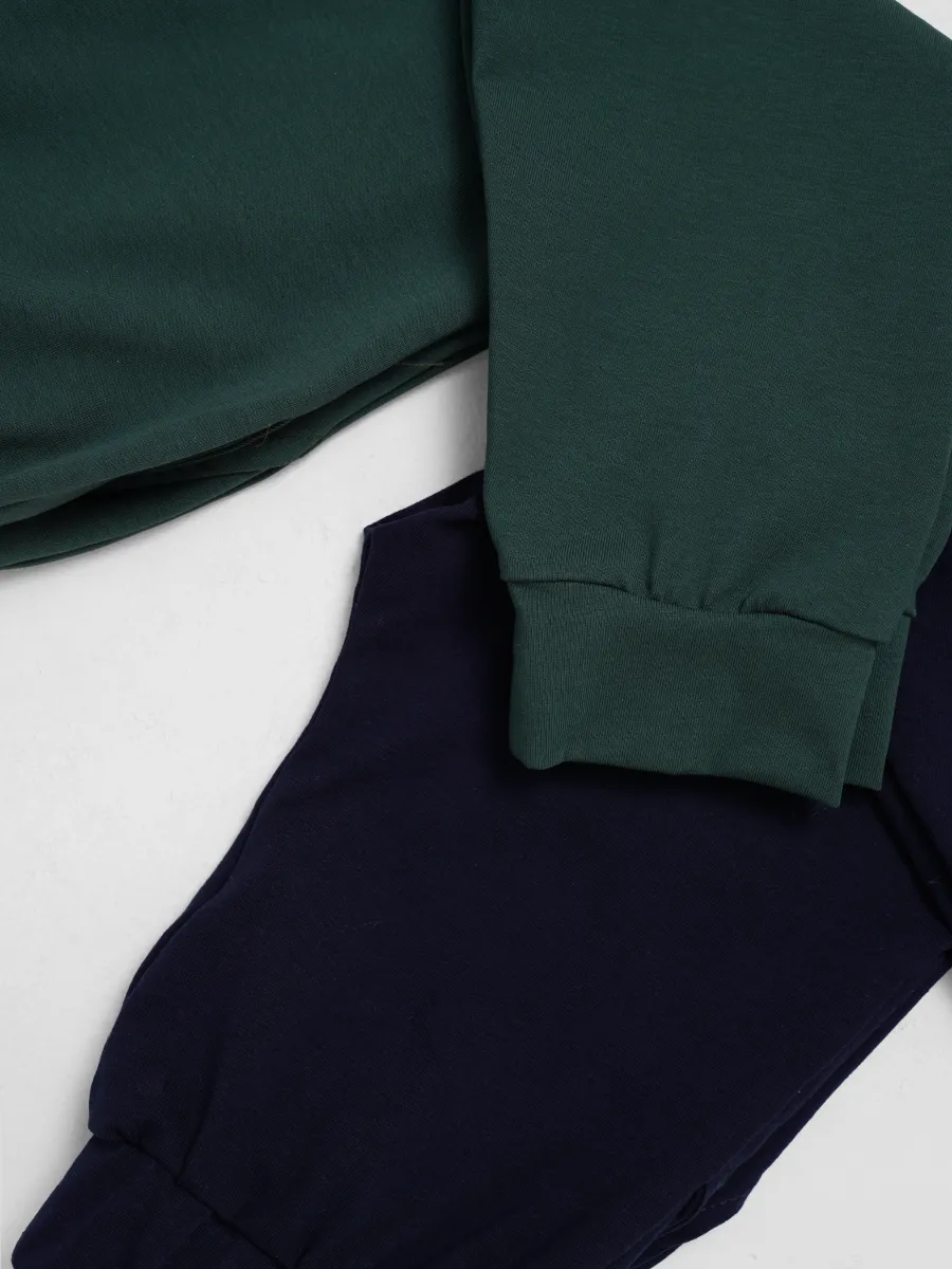 Брюки 2 шт Супер Пупс 2пр/штаны/тмнсиний/тмнзеленый - фото 19