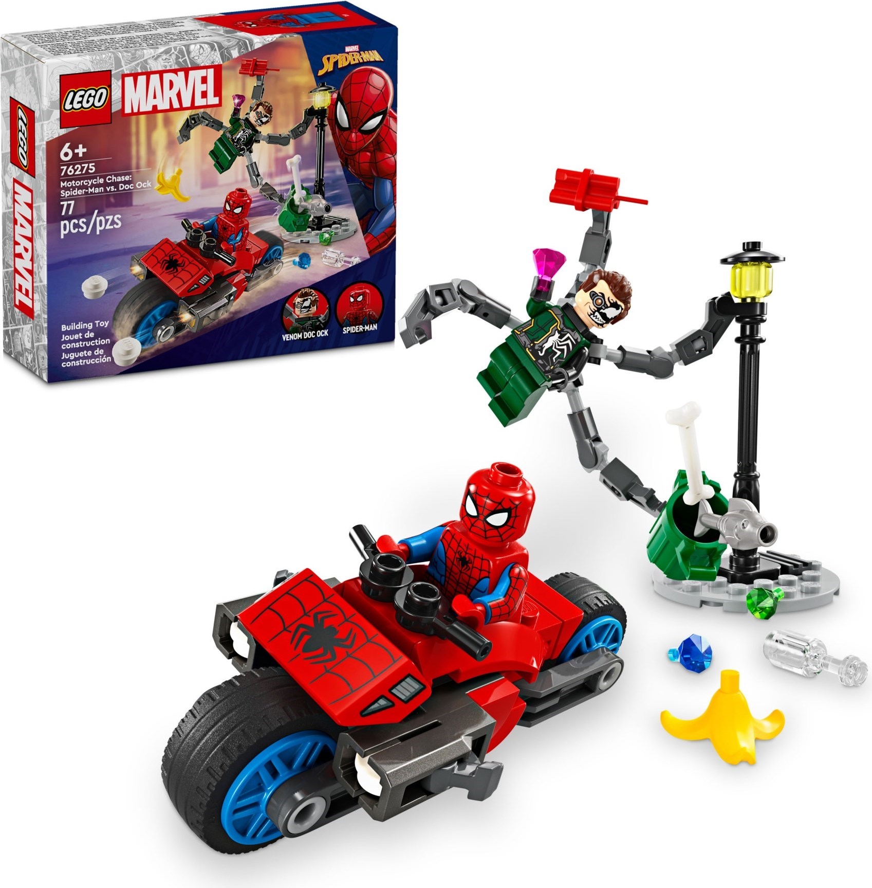 Изображение товара LEGO Marvel Super Heroes Паучок vs Осьминог 76275 359 деталей для детей Изображение товара LEGO Marvel Super Heroes Паучок vs Осьминог 76275 359 деталей для детей