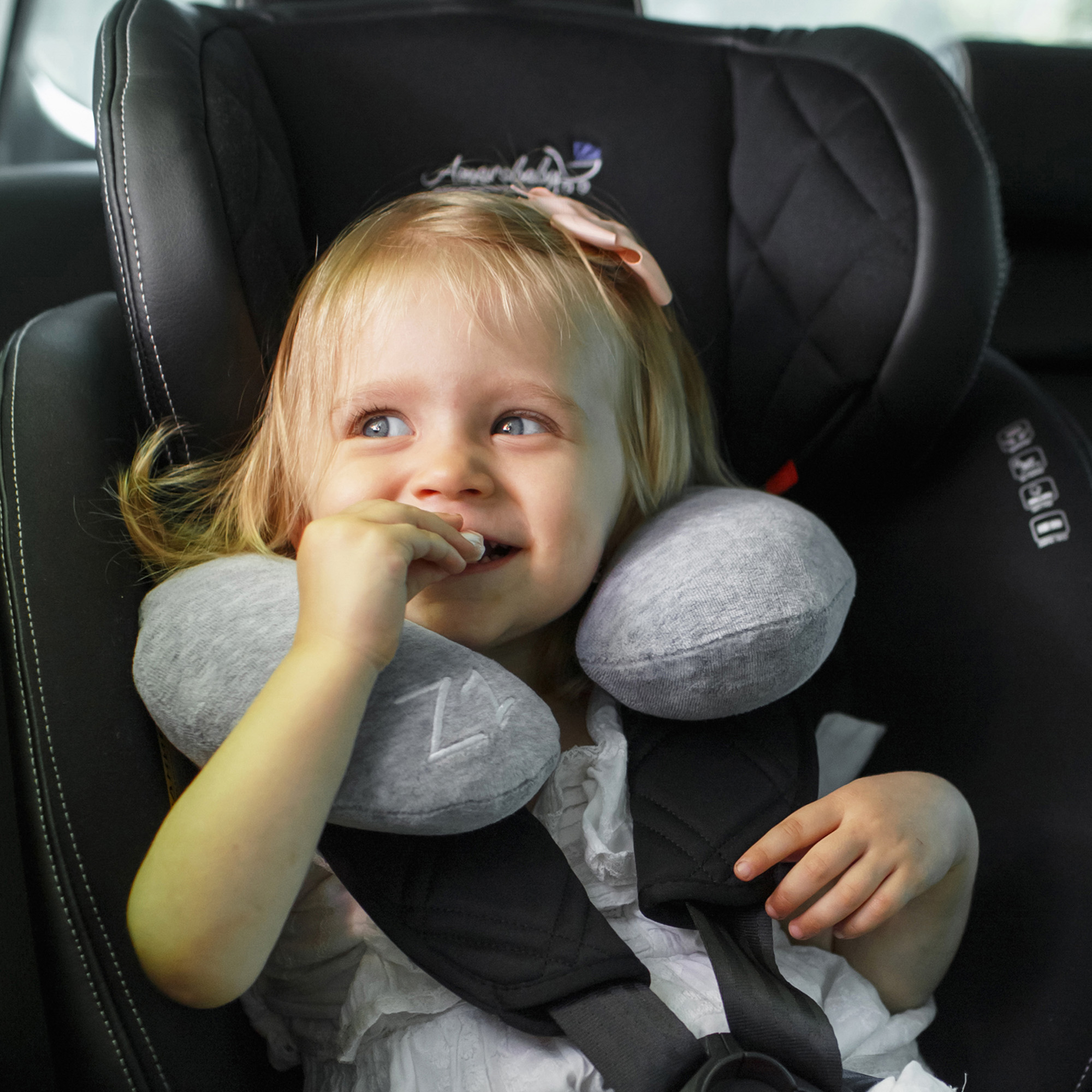 Подушка AmaroBaby для шеи Soft Bagel серый - фото 3