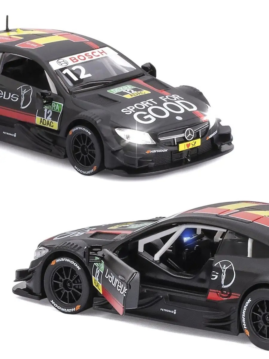 Автомобиль АВТОпанорама Mercedes AMG C 63 DTM 1:32 JB1200187 - фото 10