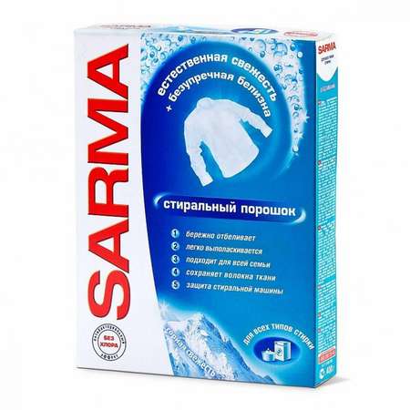 Стиральный порошок Sarma Горная свежесть универсальный 400г