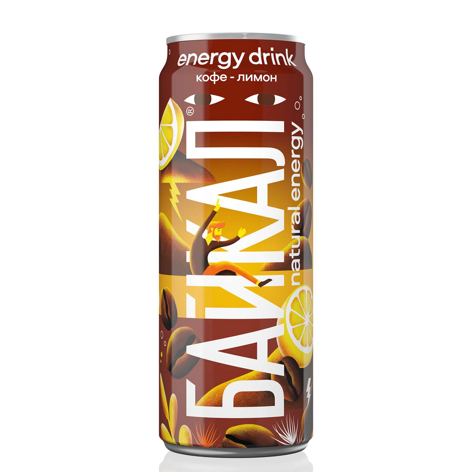 Напиток Байкал natural energy энергетический кофе-лимон 0.45л - фото 2