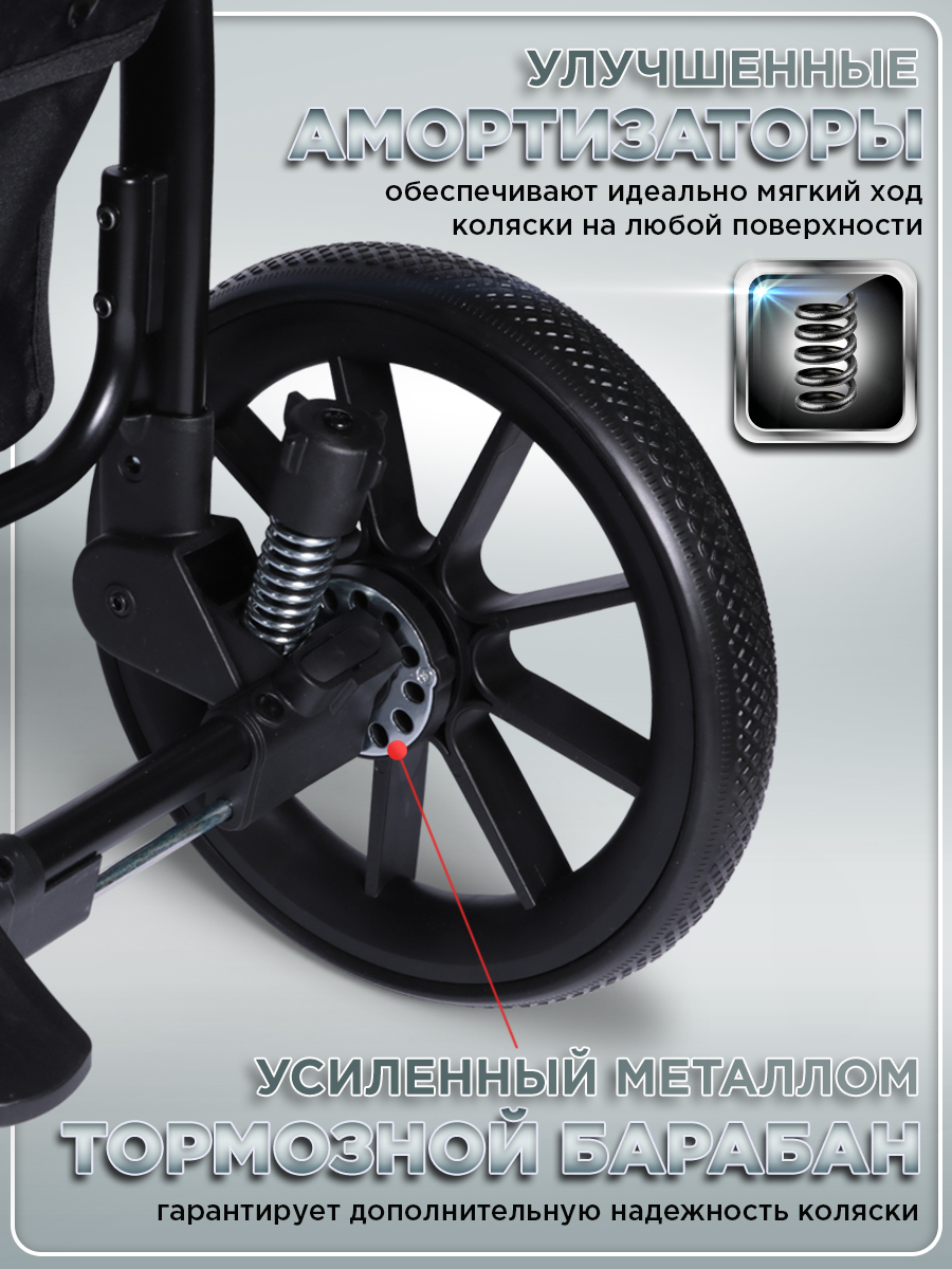 Коляска прогулочная BabyCare Venga Дымчатый Изумруд голубой - фото 2