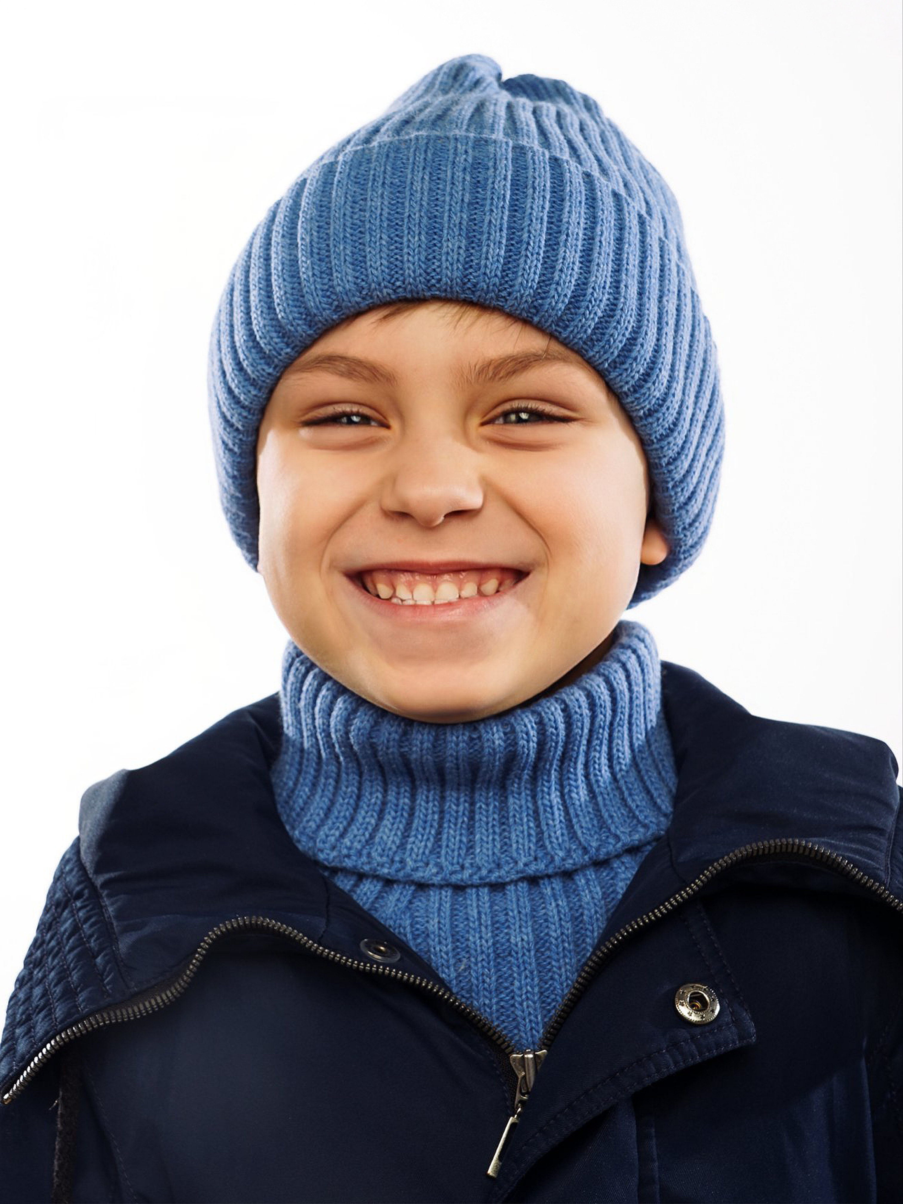 Шапка и снуд ПриКиндер U-W_233979 Цвет: Джинс - фото 11