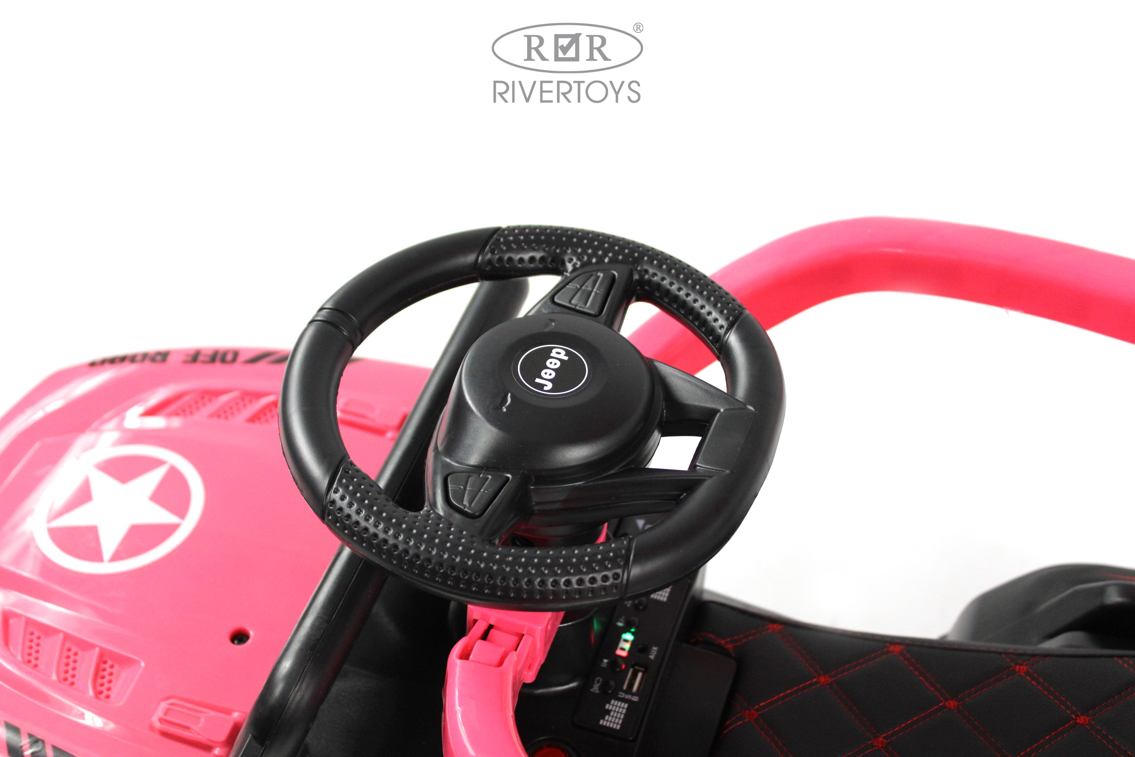 Электромобиль RIVERTOYS G003GG-PINK С пультом ДУ - фото 11