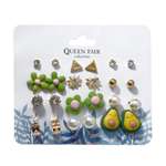 Набор серьги 12 пар Queen fair
