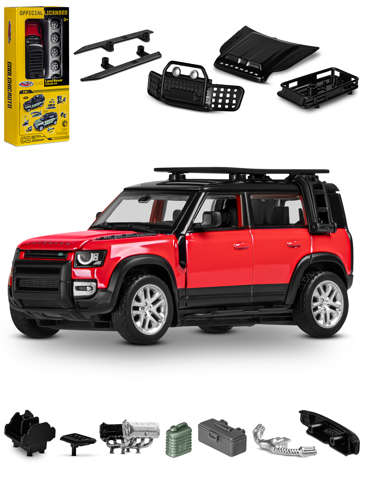 Автомобиль AUTODRIVE Land Rover Defender 110 Сборная модель 1:43 JB1251654 - фото 8