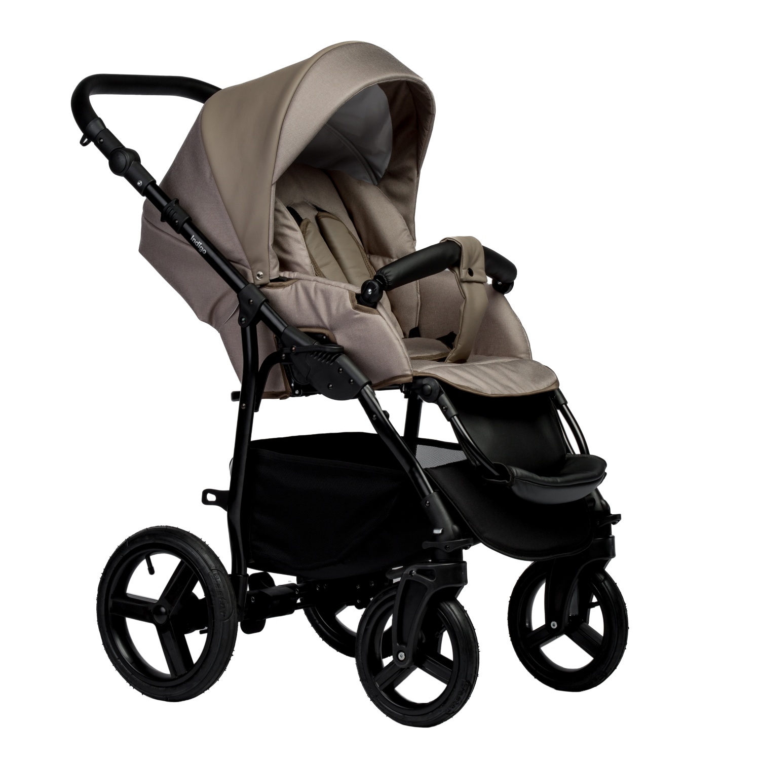 Коляска 2в1 Indigo Impulse Eco Ie 05 т.бежевый - фото 3