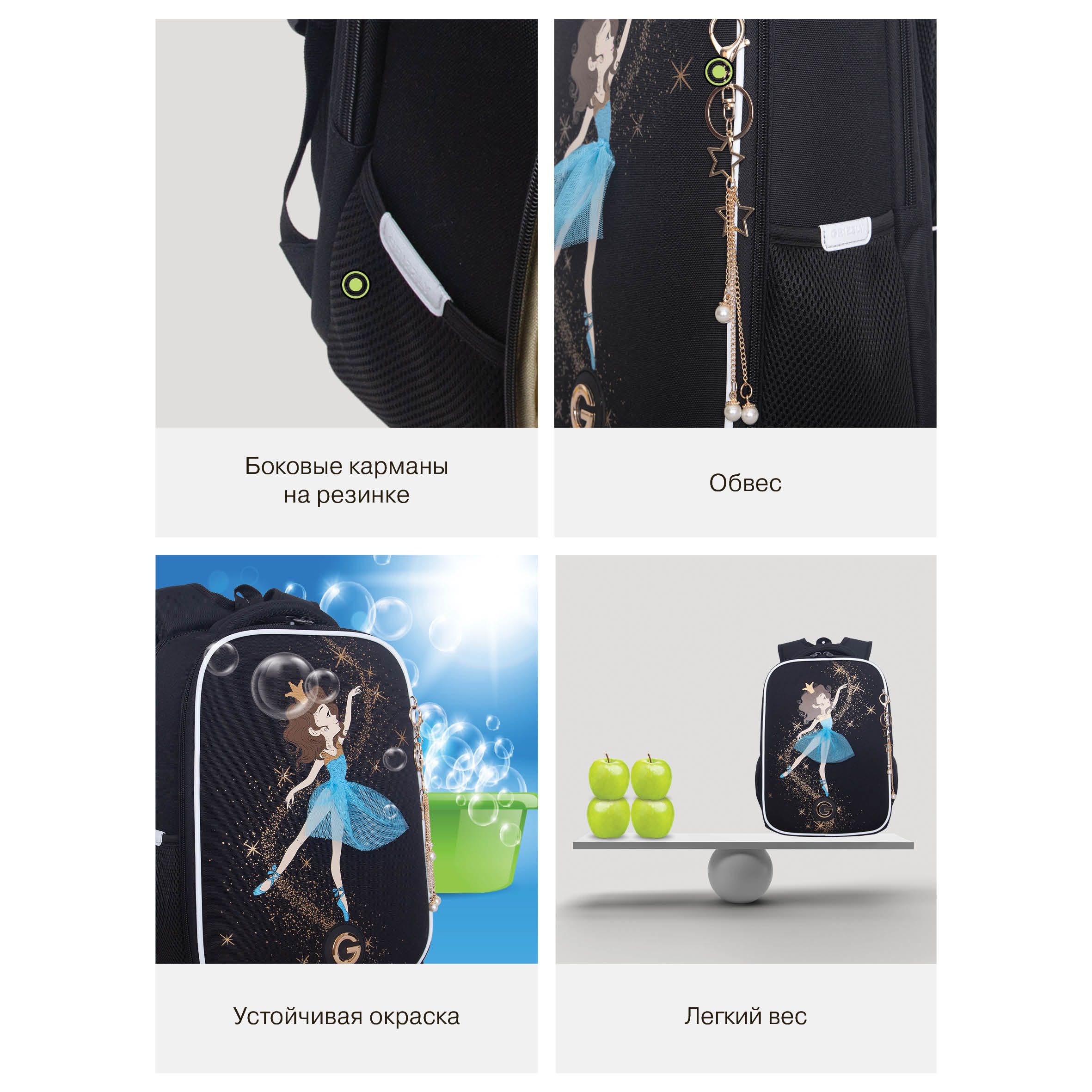 Ранец Grizzly Балерина - фото 16