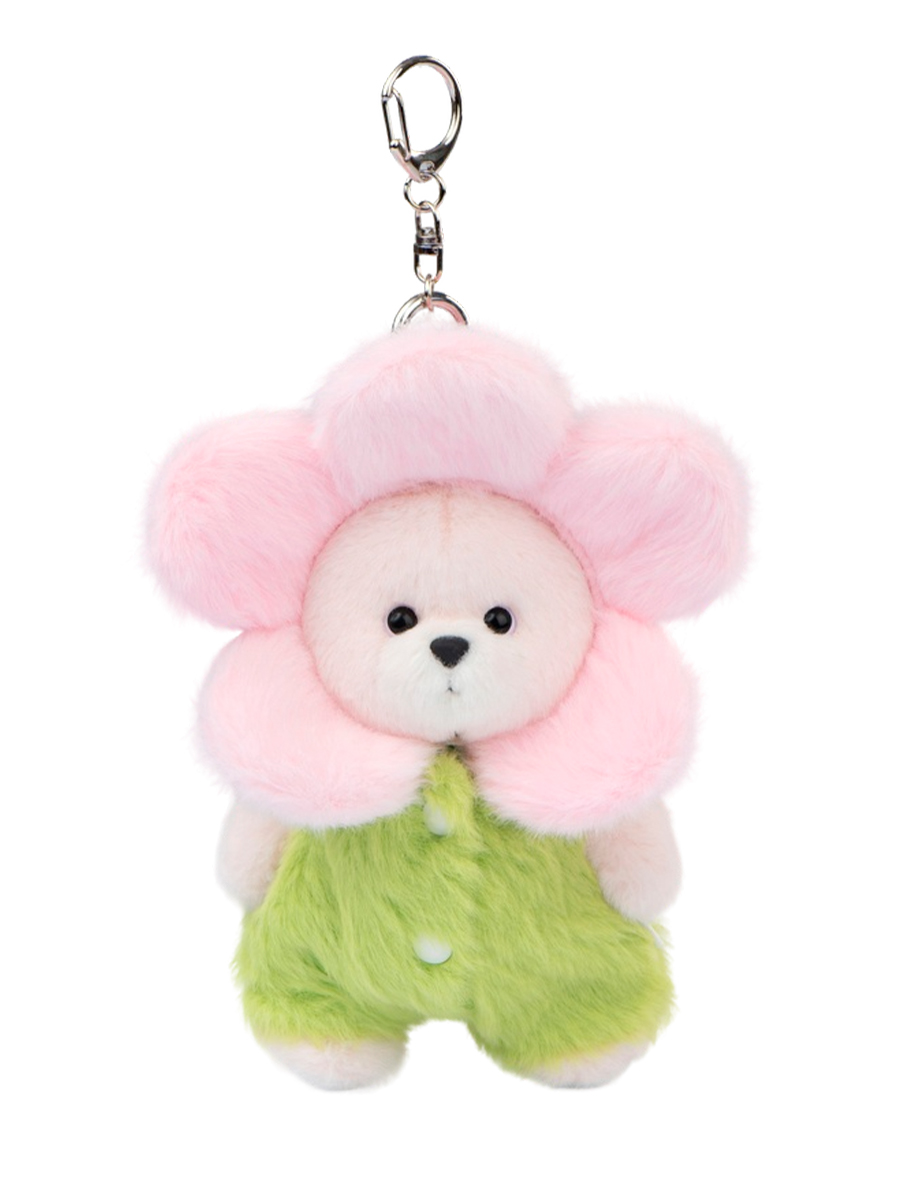 Мягкая игрушка TeddyTales Медведь костюм Цветка брелок - фото 1