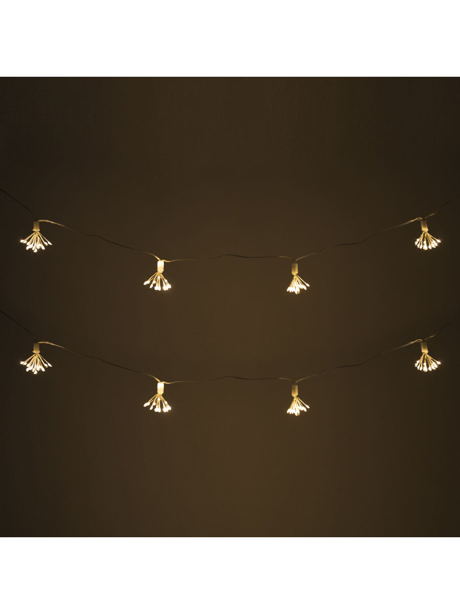 Гирлянда новогодняя Золотая сказка интерьерная для дома и на елку 10 пучков USB светодиодная - фото 11